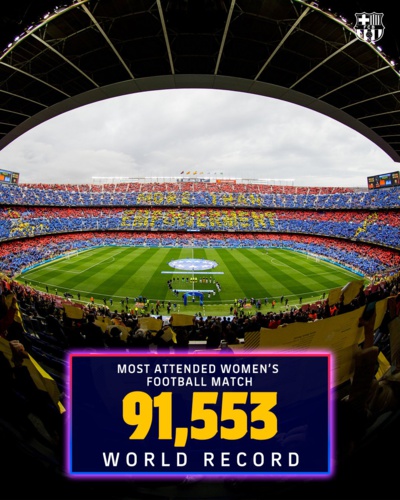 International - Le record de spectateurs pour un match officiel battu lors de BARCELONE - REAL MADRID International - Le record de spectateurs pour un match officiel battu lors de BARCELONE - REAL MADRID