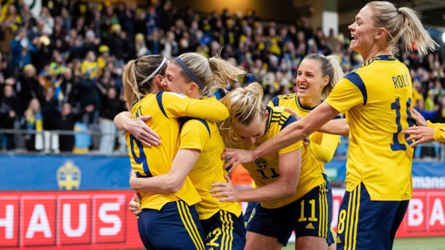Les Suédoises menées au score ont égalisé par Asllani (photo SVF) Les Suédoises menées au score ont égalisé par Asllani (photo SVF)