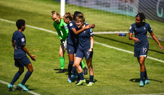 La rage de Lucie Calba qui a inscrit le second but (photo UEFA.com)