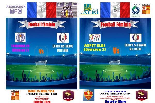 Militaires - Deux matchs au programme face au TFC et Albi