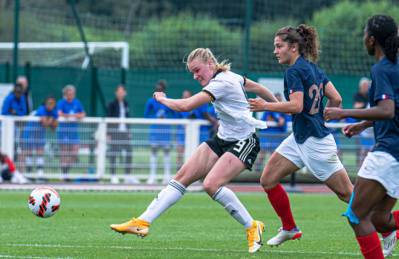 La puissance de Kockmann a fait mal aux Françaises (photo Gianni Pablo) La puissance de Kockmann a fait mal aux Françaises (photo Gianni Pablo)