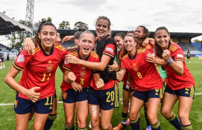 Les Espagnoles en finale (photo UEFA.com)