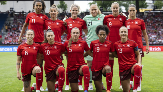 Le XI suisse lors du dernier match de préparation face à l'Angleterre (photo SVF) Le XI suisse lors du dernier match de préparation face à l'Angleterre (photo SVF)