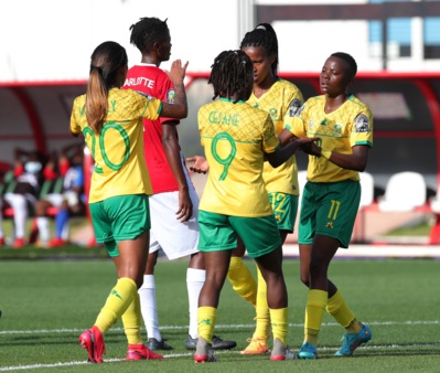 Les Banyana Banyana célèbrent un but (photo DR) Les Banyana Banyana célèbrent un but (photo DR)