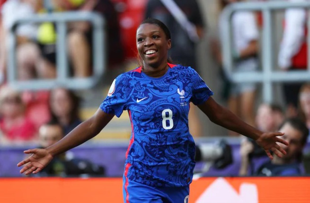 Grace Geyoro a signé le premier triplé de sa carrière pour sa 50e sélection (photo UEFA) Grace Geyoro a signé le premier triplé de sa carrière pour sa 50e sélection (photo UEFA)