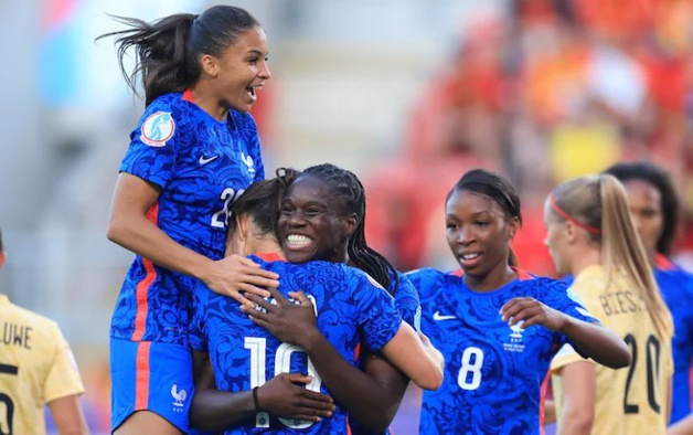 Mbock a inscrit son premier but de la tête en sélection (photo UEFA) Mbock a inscrit son premier but de la tête en sélection (photo UEFA)