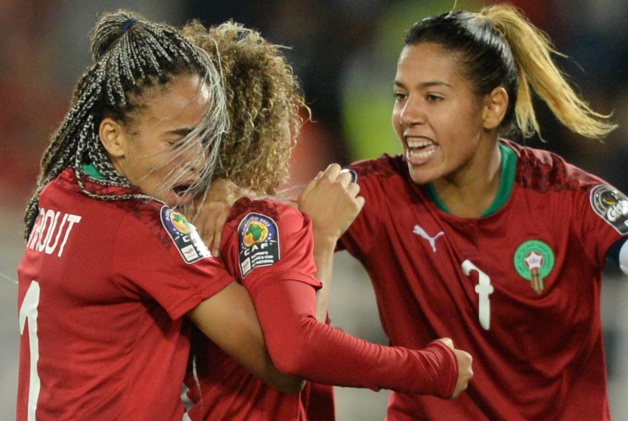 Tagnaout, Mssoudy et la capitaine Chebbak (photo CAF)