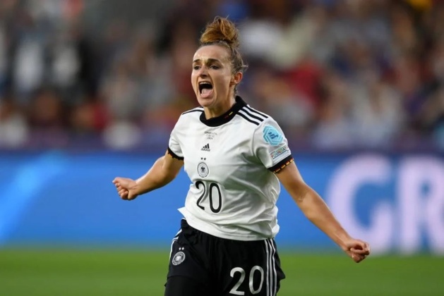 Lina Magull a débloqué la situation (photo UEFA) Lina Magull a débloqué la situation (photo UEFA)