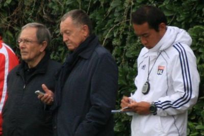 Aux côtés de Jean-Michel Aulas à la Plaine des Jeux de Gerland (photo Romain Biard)