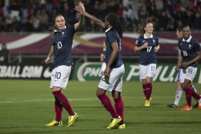 Camille Abily regrette la première demi-heure lors de la première manche. Camille Abily regrette la première demi-heure lors de la première manche.