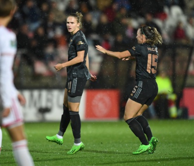 La Néerlandaise Miedema a éliminé le club néerlandais sur son terrain (photo Arsenal) La Néerlandaise Miedema a éliminé le club néerlandais sur son terrain (photo Arsenal)
