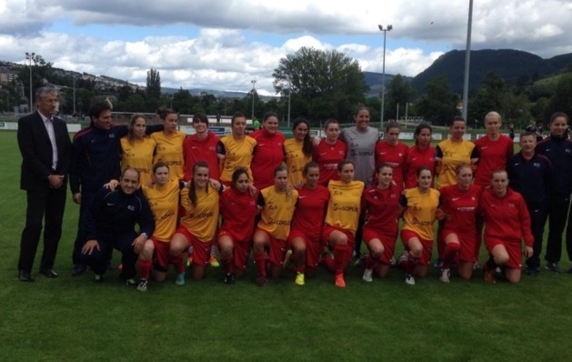 Les joueuses d'Albi lors du match face à l'OL à Mende Les joueuses d'Albi lors du match face à l'OL à Mende