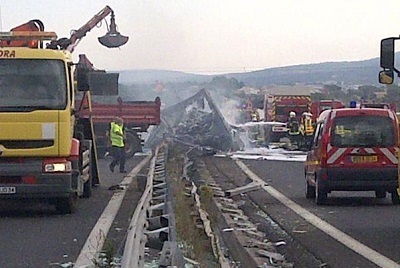 Le trafic a été très perturbé dimanche près de Montpellier (photo Vinci Autoroute)