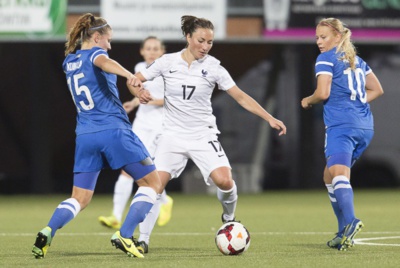 Gaétane Thiney a inscrit son treizième but en éliminatoire (photo E Baledent/LMP)