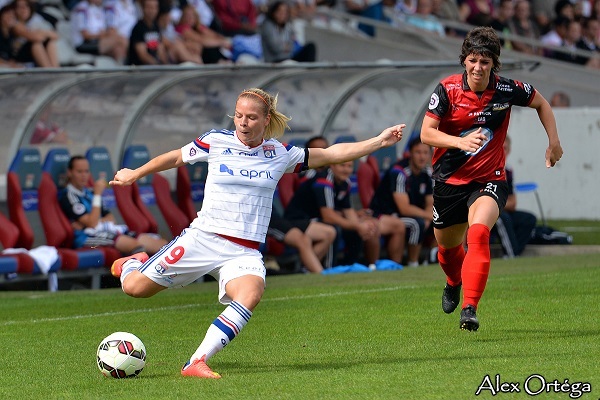 Eugénie Le Sommer, buteuse mais aussi passeuse avec l'OL Eugénie Le Sommer, buteuse mais aussi passeuse avec l'OL