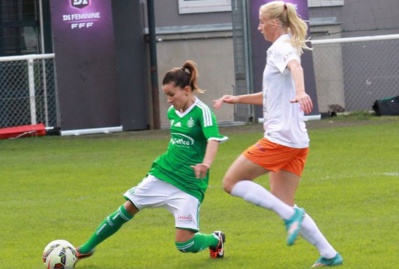 Les Vertes n'ont pas fait le poids face à Montpellier (crédit : facebook ASSE féminin)