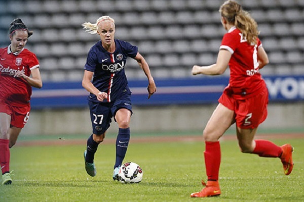 Caroline Seger a apporté son expérience dans une rencontre qui tarda à se décanter (photo PSG) Caroline Seger a apporté son expérience dans une rencontre qui tarda à se décanter (photo PSG)