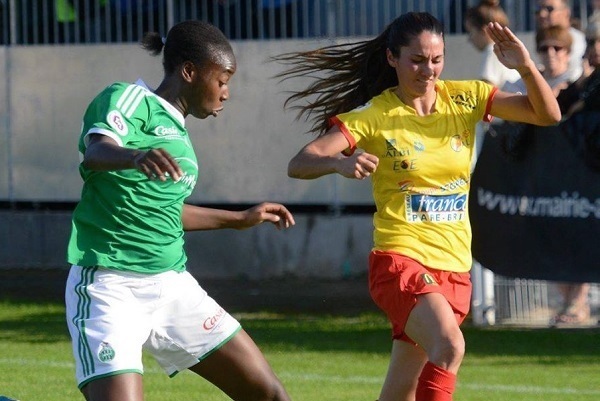 Sissoko ici à gauche, bien malheureuse en marquant contre son camp (photo facebook Albi)