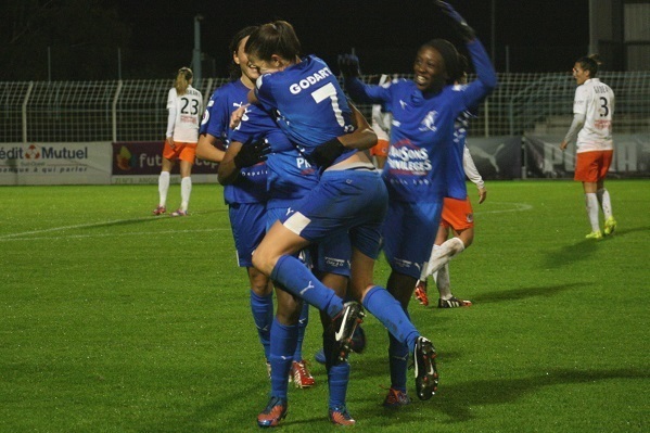 La joie sojaldicienne lors de l'ouverture du score de Mélissa Godart La joie sojaldicienne lors de l'ouverture du score de Mélissa Godart