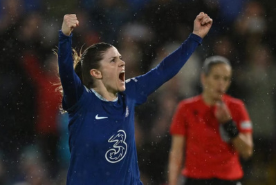 Maren Mjelde égalise au bout du temps additionnel (photo UEFA) Maren Mjelde égalise au bout du temps additionnel (photo UEFA)