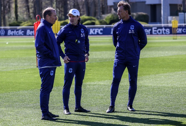 Éric Blahic, Laurent Bonadéi et Hervé Renard (photo Guillaume Bigot/FFF) Éric Blahic, Laurent Bonadéi et Hervé Renard (photo Guillaume Bigot/FFF)