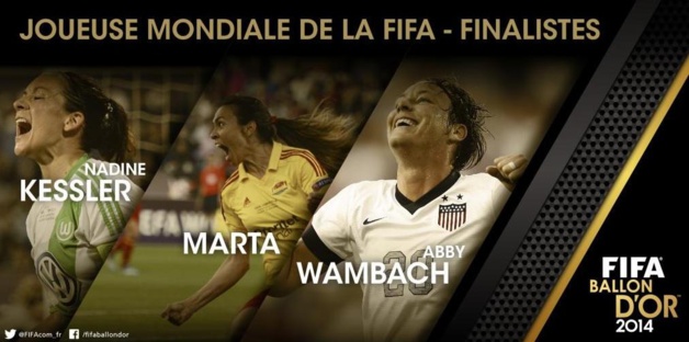 Révélation des nominés pour la cérémonie du FIFA Ballon d’Or 2014 : Stephanie ROCHE encore en lice ! Révélation des nominés pour la cérémonie du FIFA Ballon d’Or 2014 : Stephanie ROCHE encore en lice !