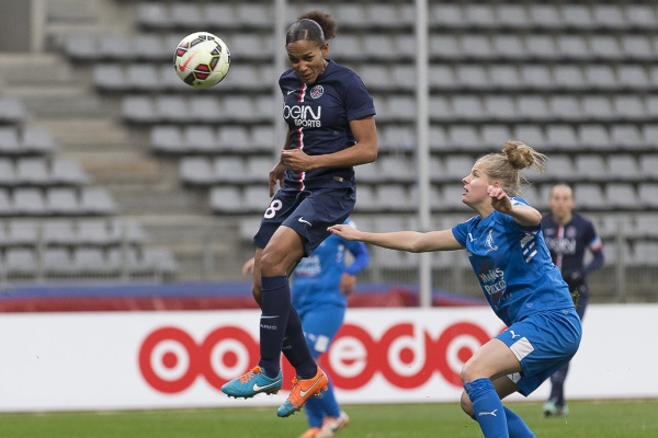 Marie-Laure Delie sur le premier but (photo E Baledent/LMP)