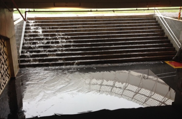 L'accès au terrain rendu impossible (photo US Soccer) L'accès au terrain rendu impossible (photo US Soccer)