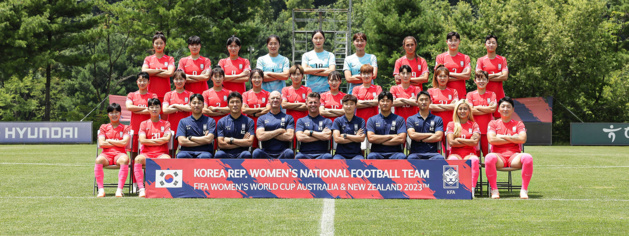 La Corée du Sud lors de la photo officielle (photo KFA) La Corée du Sud lors de la photo officielle (photo KFA)