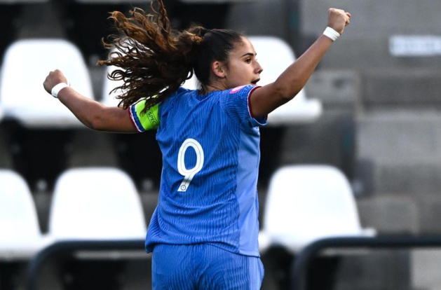 La capitaine Louna Ribadeira a frappé la première (photo UEFA.com) La capitaine Louna Ribadeira a frappé la première (photo UEFA.com)