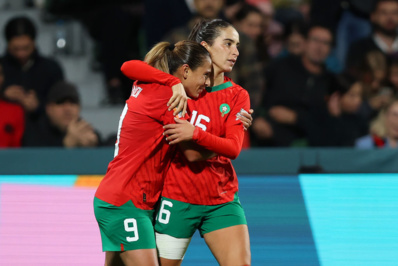 Anissa Lahmari à l'affût, envoie le Maroc en huitième (photo FIFA WWC)