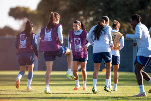 Kenza Dali lors de la séance de veille de match (photo FFF.fr)