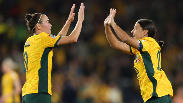 Hayley Raso et Sam Kerr (photo FIFA WWC)