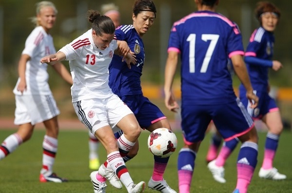 Johanna Rasmussen, buteuse face au Japon, l'avait été aussi contre la France à l'Euro 2013 (photo JFA) Johanna Rasmussen, buteuse face au Japon, l'avait été aussi contre la France à l'Euro 2013 (photo JFA)