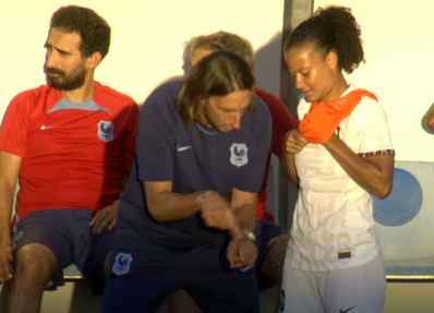 Frédéric Biancalani avec Airine Fontaine (capture RFEF) Frédéric Biancalani avec Airine Fontaine (capture RFEF)