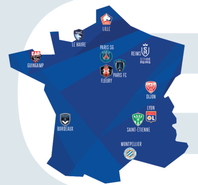 Les 12 équipes de D1 (FFF) Les 12 équipes de D1 (FFF)