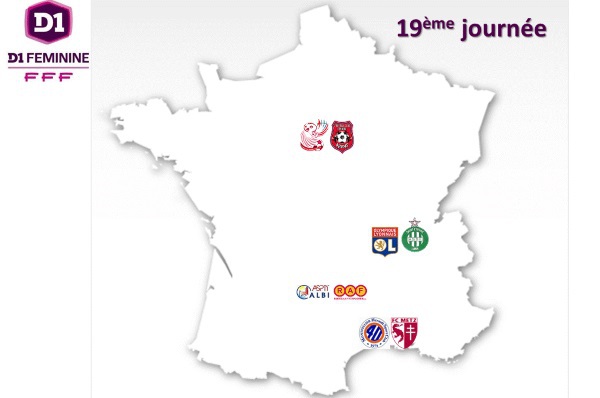 D1 (19e journée) - LYON repasse leader, ARRAS et ISSY relégués D1 (19e journée) - LYON repasse leader, ARRAS et ISSY relégués