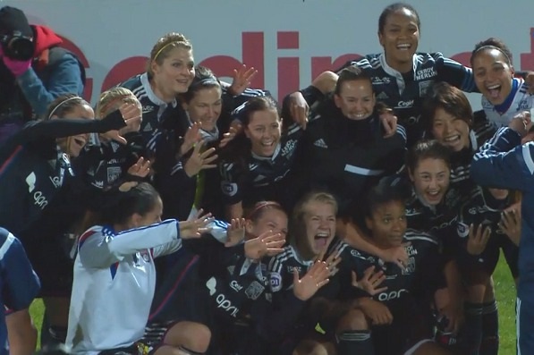 La joie lyonnaise (images Eurosport) La joie lyonnaise (images Eurosport)