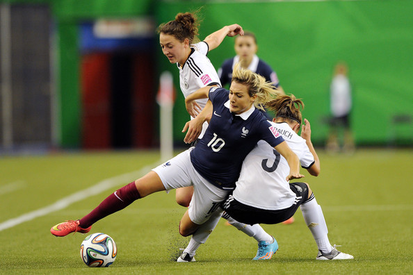 Claire Lavogez et les Bleues ont échoué en demi-finale de la Coupe du monde U20 en 2014 (Photo FIFA.com)