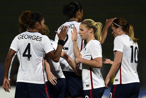 Eugénie Le Sommer a ouvert le score à la 34e minute (Photo FFF)