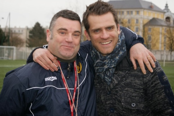 Avec Alain, son premier coach... décédé cette semaine et à qui Jérôme a tenu à dédier cette interview. (Crédit photo : site officiel FCPR92)