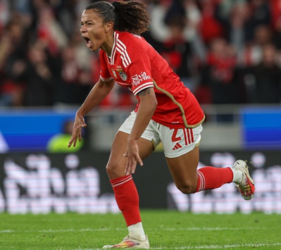La joie d'Alidou buteuse pour Benfica