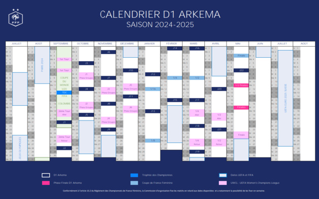 #D1Arkema - Calendrier 2024-2025 : reprise le 21 septembre