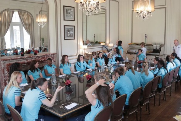 Les Bleues au Château (photo A. Mesa/FFF)