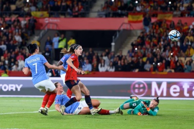 Aitana ouvre le score sur cette action (photo UEFA) Aitana ouvre le score sur cette action (photo UEFA)