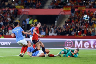 Aitana ouvre le score sur cette action (photo UEFA)