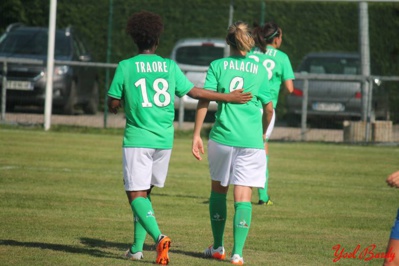 Traoré - Palacin, nouvelle attaque de l'ASSE (photo Yoël Bardy)