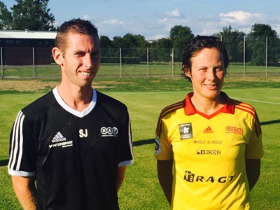 Sébastien Joseph avec la dernière recrue : Manon Alard (photo club) Sébastien Joseph avec la dernière recrue : Manon Alard (photo club)