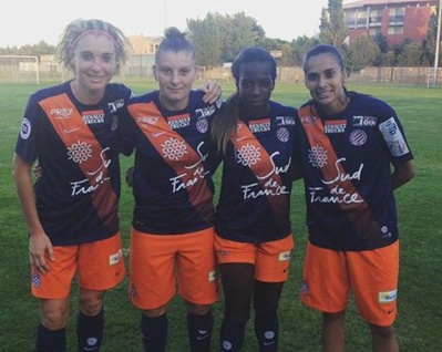 Tonazzi, Léger, Asseyi et Andressa Alves (photo MHSC) Tonazzi, Léger, Asseyi et Andressa Alves (photo MHSC)