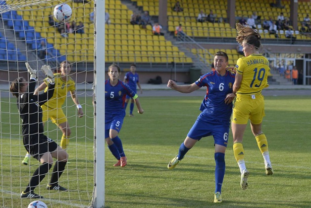 Le troisième but suédois face à la Moldavie (photo SVF)